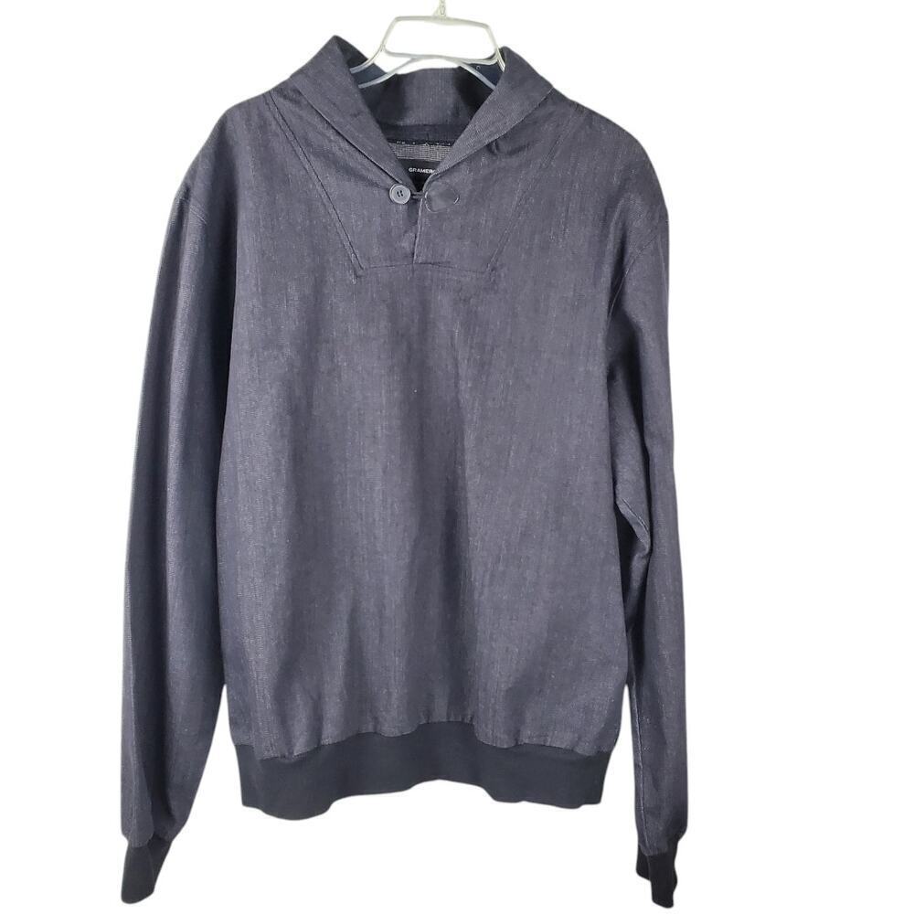 Gramercy Men Gray Pullover Sweater Size XXL Long Sleeve Casual Preowned
